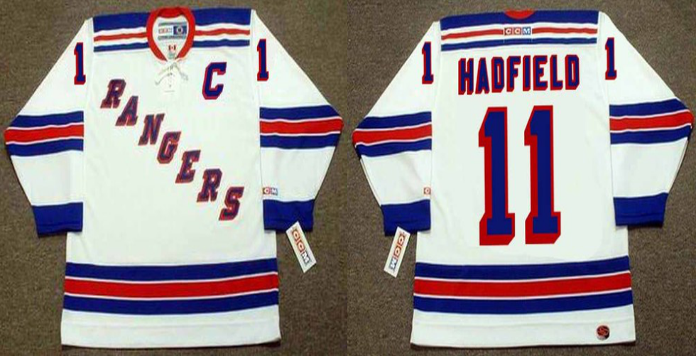 2019 Men New York Rangers 11 Hadfield white CCM NHL jerseys